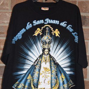 Rock Revolucion Virgen De San Juan De Los Lagos T-Shirt L Large Double Sided